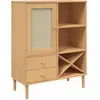 vidaXL Buffet SENJA aspect rotin marron 90x40x112cm bois massif de pin