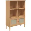 vidaXL Bibliothèque SENJA aspect de rotin marron bois massif de pin