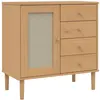 vidaXL Buffet SENJA aspect rotin marron 80x40x80 cm bois massif de pin
