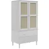 vidaXL Garde-robe SENJA aspect rotin blanc 90x55x175cm bois massif pin