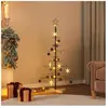vidaXL Arbre de Noël en métal avec base en bois noir 120 cm