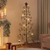 Arbre de Noël en métal pour décoration noir 180 cm vidaXL