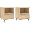 vidaXL Tables de chevet 2 pcs chêne sonoma 40x35x50 cm bois ingénierie
