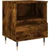 vidaXL Table de chevet chêne fumé 40x35x50 cm bois d’ingénierie