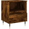 vidaXL Tables de chevet 2 pcs chêne fumé 40x35x50 cm bois ingénierie