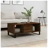vidaXL Table basse Chêne marron 90x50x36,5 cm Bois d'ingénierie