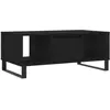 vidaXL Table basse Noir 90x50x36,5 cm Bois d'ingénierie