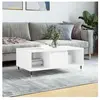 vidaXL Table basse Blanc 90x50x36,5 cm Bois d'ingénierie