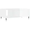 vidaXL Table basse Blanc brillant 90x50x36,5 cm Bois d'ingénierie