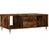 vidaXL Table basse Chêne fumé 90x50x36,5 cm Bois d'ingénierie