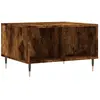 vidaXL Table basse Chêne fumé 60x50x36,5 cm Bois d'ingénierie