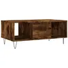 vidaXL Table basse Chêne fumé 90x50x36,5 cm Bois d'ingénierie