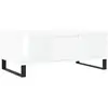 vidaXL Table basse Blanc 90x50x36,5 cm Bois d'ingénierie