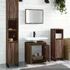 vidaXL Vidaxl Ensemble De Meubles De Salle De Bain 2 Pcs Chêne Marron