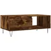 vidaXL Table basse Chêne fumé 90x50x36,5 cm Bois d'ingénierie