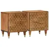 vidaXL Tables de chevet 2 pcs 40x33x46 cm Bois de manguier solide