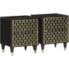 vidaXL Tables de chevet 2 pcs 40x33x46 cm Bois de manguier solide
