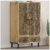 vidaXL Buffet 60x33x100 cm bois de manguier massif