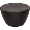 vidaXL Table basse martelée en aluminium Ø 50x30 cm noir