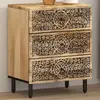 vidaXL Table de chevet 50x33x60 cm bois de manguier massif