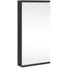 vidaXL - Badkamerkast - met - spiegel - 30x24x60 - cm - zwart