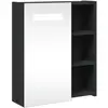 vidaXL Armoire de salle de bain à miroir avec LED noir 45x13x52 cm