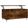 vidaXL Table basse Chêne fumé 90x44,5x45 cm Bois d'ingénierie