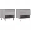 vidaXL Tables basses 2 pcs sonoma gris 50x46x50 cm bois d'ingénierie