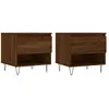 vidaXL Tables basses 2 pcs chêne marron 50x46x50 cm bois d'ingénierie