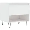 vidaXL Tables basses 2 pcs blanc brillant 50x46x50cm bois d'ingénierie