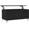 vidaXL Table basse Noir 90x44,5x45 cm Bois d'ingénierie