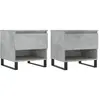 vidaXL Tables basses 2 pcs gris béton 50x46x50 cm bois d'ingénierie