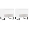 vidaXL Tables basses 2 pcs blanc brillant 50x46x50cm bois d'ingénierie