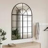 vidaXL Miroir mural noir 80x120 cm arche fer