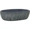 vidaXL Vasque à poser noir et gris ovale 47x33x13 cm céramique