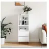 vidaXL Buffet haut Blanc 40x36x110 cm Bois d'ingénierie