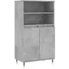 vidaXL Buffet haut Gris béton 60x36x110 cm Bois d'ingénierie