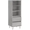 vidaXL Buffet haut Sonoma gris 40x36x110 cm Bois d'ingénierie