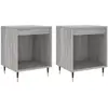 vidaXL Tables de chevet 2 pcs sonoma gris 40x35x50 cm bois ingénierie