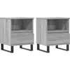 vidaXL Tables de chevet 2 pcs sonoma gris 40x35x50 cm bois ingénierie