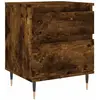 vidaXL Table de chevet chêne fumé 40x35x50 cm bois d’ingénierie