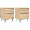 vidaXL Tables de chevet 2 pcs chêne sonoma 40x35x50 cm bois ingénierie