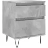 vidaXL Table de chevet gris béton 40x35x50 cm bois d’ingénierie