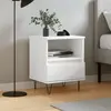 vidaXL Table de chevet Blanc 40x35x50 cm Bois d’ingénierie