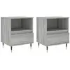 vidaXL Tables de chevet 2 pcs sonoma gris 40x35x50 cm bois ingénierie