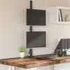 vidaXL Support de moniteur double noir acier VESA 75/100 mm