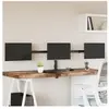 vidaXL Support de moniteur triple noir acier VESA 75/100 mm