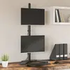 vidaXL Support de moniteur double noir acier VESA 75/100 mm