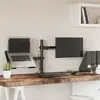 vidaXL Support de moniteur noir acier VESA 75/100 mm