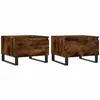 vidaXL Tables basses 2 pcs chêne fumé 50x46x35 cm bois d'ingénierie